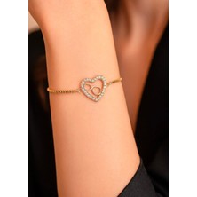 Gözde Aksesuarım Gold  Renk Sonsuzluk Bilekliği Çelik