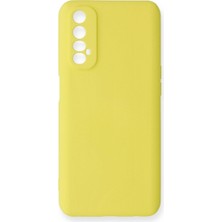 TE Dükkan Buğz Realme 7 Kılıf Nano Içi Kadife Silikon - Sarı