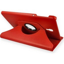 TE Dükkan Buğz Samsung Galaxy T590 Tab A 10.5 Kılıf 360 Tablet Deri Kılıf - Kırmızı