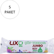 Zenvia J-500 Jumbo Boy Çöp Torbası 80 x 110 cm 10 Lu Rulo x 5 Paket = 50 Adet (Siyah) ZNV2025