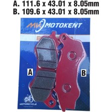 Sevgents Kanuni Ön Fren Disk Balatası SFA603 A Kalite Mati 125 - Znu 125İ Strada