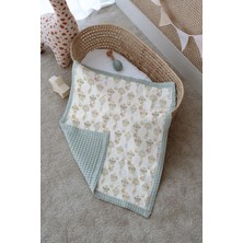 Tuğba Kuğu Çift Taraflı Bebek Battaniyesi, %100 Pamuklu Waffle Pike - Skyward Dreams