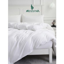 Mossyna %100 Pamuk Beyaz Otel Tipi Nevresim Takımı 200X220 Nevresim 240X260 Çarşaf 2 Ad. 50X70 Yastık Kılıfı