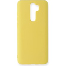 TE Dükkan Buğz Xiaomi Redmi Note 8 Pro Kılıf Nano Içi Kadife Silikon - Sarı