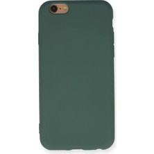 TE Dükkan Buğz Iphone 6 Kılıf Nano Içi Kadife Silikon - Koyu Yeşil