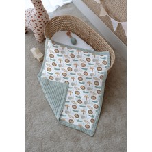 Tuğba Kuğu Çift Taraflı Bebek Battaniyesi, %100 Pamuklu Waffle Pike - Cute Animals