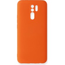 TE Dükkan Buğz Xiaomi Redmi 9 Kılıf Nano Içi Kadife Silikon - Turuncu