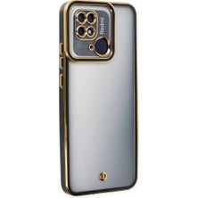 TE Dükkan Buğz Xiaomi Redmi 10C Kılıf Liva Lens Silikon - Siyah