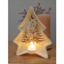 PremiumPort Yılbaşı Için Parlak ve Renkli LED Işıklı Dekoratif Ağacı