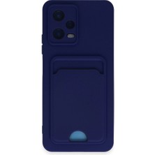 TE Dükkan Buğz Xiaomi Poco X5 5g Kılıf Kelvin Kartvizitli Silikon - Lacivert