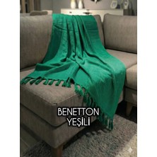 Luwino Home Koltuk Örtüsü , Tv Şalı , Throw ,yatak Örtüsü , Çok Amaçlı Örtü , Benetton Renk 180X200 cm