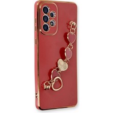 TE Dükkan Buğz Samsung Galaxy A73 5g Kılıf Esila Silikon - Kırmızı