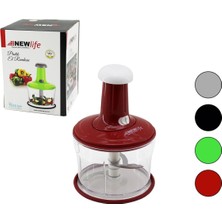 Özbience Pratik El Rondosu Doğrayıcı, 3 Bıçaklı, Mıka Kristal Pls. Hazne