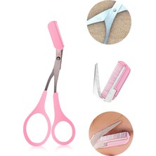 Shopwave Kavisli Kaş Makası - Taraklı Kaş Düzelme Makası Yedek Uçlu (5047)