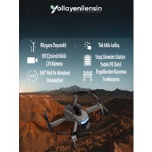 PremiumPort Yüksek Çözünürlüklü Kameralı Drone, Ekranlı Kumanda, 360° Döndürme, LED Işıklı, Yedek Pil