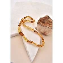 Bebekler Için Doğal Kehribar Diş Kolyesi – Güvenli Kilitli