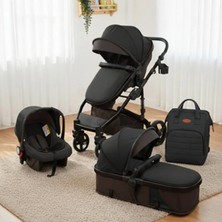 Lüks 4’ü 1 Arada Travel Sistem Bebek Arabası Seti – Portbebe, Ana Kucağı, Çanta, Aksesuar