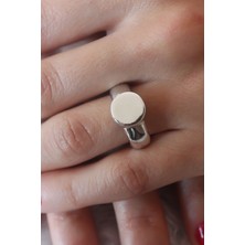 Shopwave Gümüş Renk Daire Model Kadın Yüzük