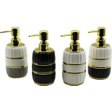 Shopwave Şişe Gold Kapak - Boğum Seramik Sıvı Sabunluk 6X11CM (5047)