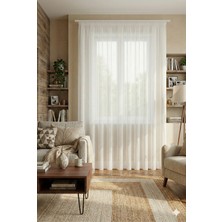 Miabella Home Tül Perde Beyaz Kornişli Tül Perde  16674