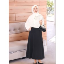 Lesa Wear Dökümlü Puf Kloş Tesettür Etek