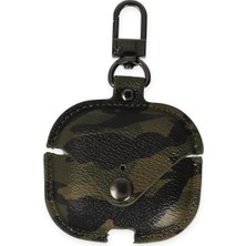 Nova  Airpods Pro 2 (2.nesil) Çanta Kamuflaj Deri Kılıf - Haki Yeşil 2026