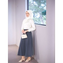 Lesa Wear Dökümlü Puf Kloş Tesettür Etek