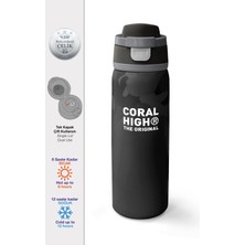 Coral High Siyah Kamuflaj Desenli Pipetli ve Direkt Içim Çelik Termos 800 ml 38516