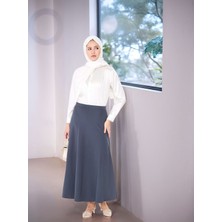 Lesa Wear Dökümlü Puf Kloş Tesettür Etek