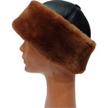 Zemheriden Serdar Model Deri Bere Kürklü Börk Kadın Erkek Börk