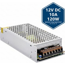 Vorex Hightek 12V 10A Metal Kasa Adaptör | 120W Dc Güç Kaynağı | Kalın Gövde