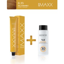 Maxx Deluxe Tüp Boya 100 ml - 30 V Oksidan 60 ml 8.35 Bal Karameli