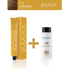 Maxx Deluxe Tüp Boya 100 ml - 30 V Oksidan 60 ml 7.3 Fındık Kabuğu