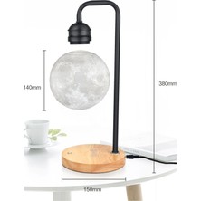 Ismiyl  XF02 Ay Görünümlü Kablosuz Şarj Özellikli Gece Lambası - Siyah 255669