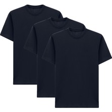 Kiğılı Bisiklet Yaka Regular Fit %100 Pamuk 3'lü Paket Tişört Seti