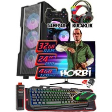 Warbox HORBİ 24" Monitör i5 6500 32gb Ddr4 Ram 256gb Ssd 250gb Hdd GT740 DDR5-4gb E.kartı Gaming Takım Bilgisayar