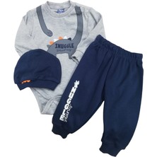 Nazar Baby Dinazor Baskılı Interlok Üçlü Takım