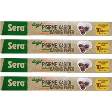 Sera Doğal / Natura Yeni Beyazlatılmamış / Ağartılmamış Hazır Kesilmiş Pişirme Kağıdı x 4 Paket