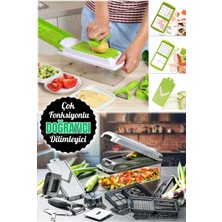 Özbience Çok Fonksiyonlu 11 Parça Sebze ve Soğan Doğrayıcı Seti, Kolay Kullanım