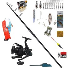Dam XT1 Tele 360cm 3.00lbs Quick Runshift 6000 FS Profesyonel Sazan Kıyı Olta Takımı Seti