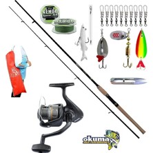 Okuma Revenger Rv-40 Bauer Daiko 240cm 15-40gr Turna Spin Olta Takımı Seti