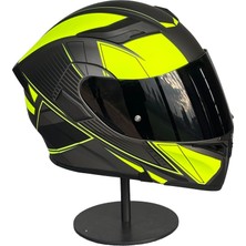 Scharf 902 Çene Açılır Motosiklet Kaskı – Güneş Gözlüklü (Smoke Vizörlü) MX2YELLOW