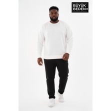 Superlife Erkek Büyük Beden Ikili Bisiklet Yaka 2’li Set -Rahat Kalıp Ince Sweatshirt SPR26BSW956+2