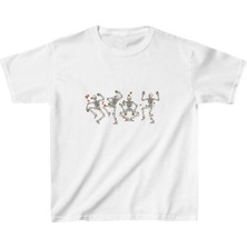 Unisex Çocuk Baskılı T-Shirt - Beyaz