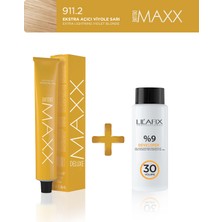 Maxx Deluxe Tüp Boya 100 ml - 30 V Oksidan 60 ml 911.2 Ekstra Açıcı Viyole Sarı