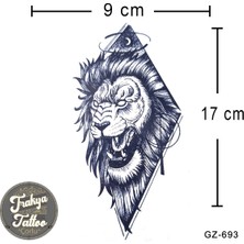 Trakya Tattoo 1 Ay Kalıcı Dövme Yarım Kol Geçici Aslan Dövmesi GZ-693