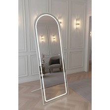 Esenhome DECOR Beyaz Çerçeveli Beyaz Ledli Oval Boy Aynası 60X180CM