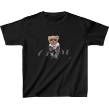 Unisex Çocuk Baskılı T-Shirt - Siyah