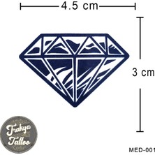 Trakya Tattoo 1 Ay Kalıcı Dövme Elmas Minimal Geçici Dövme MED-001