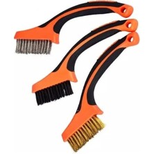 Die Grup Dev Boy 3 Lü Detay Temizlik Fırça Seti  Araba -Mutfak Ocak - Fayans Temizlik Fırça